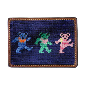 Smathers and Branson Dancing Bears Card Wallet Dark Navy