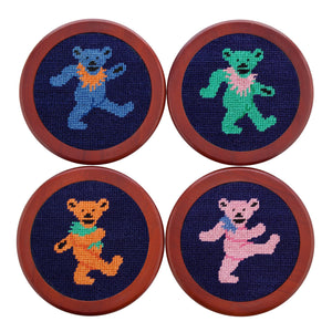 Smathers and Branson Dancing Bears Coasters Dark Navy