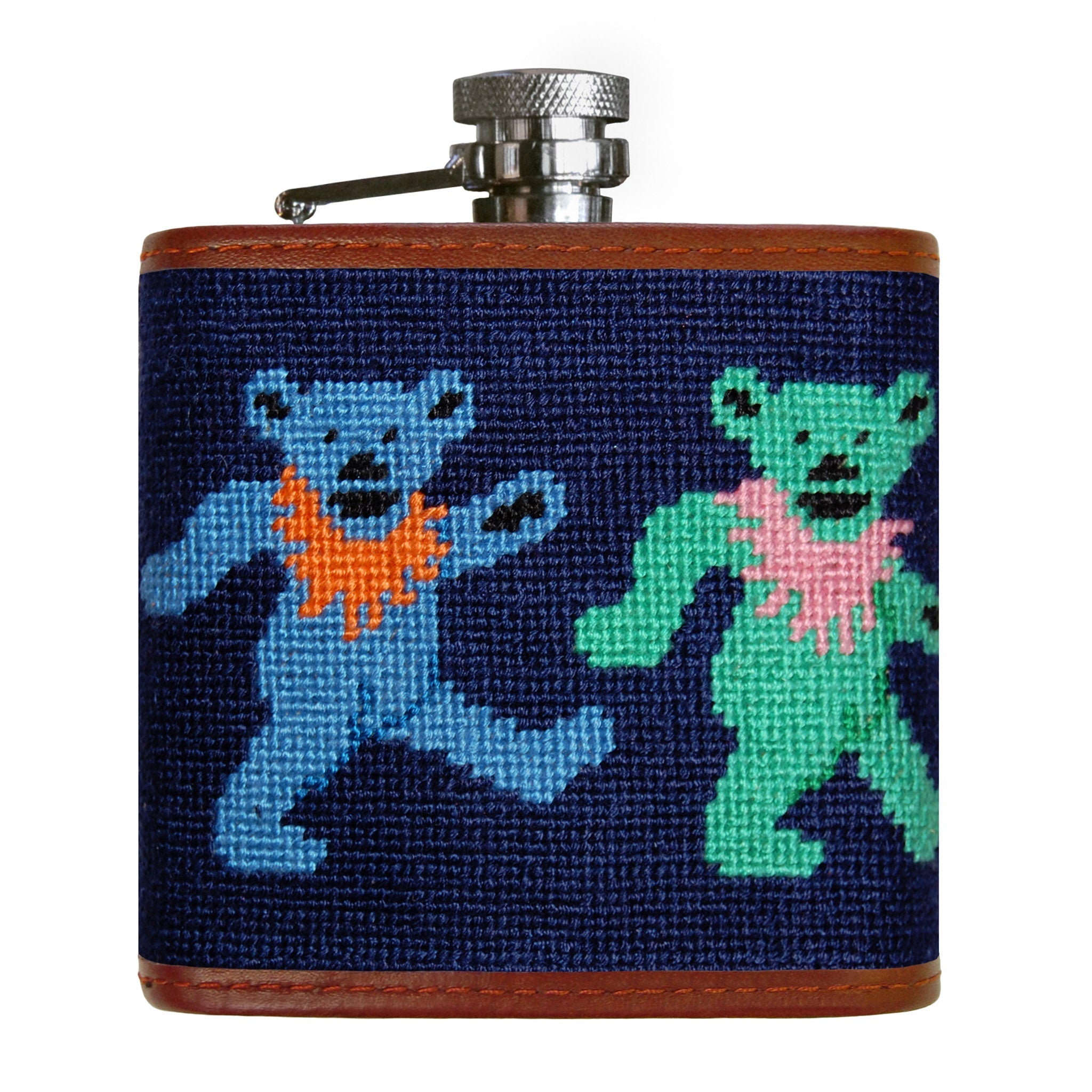 Smathers and Branson Dancing Bears Flask Dark Navy