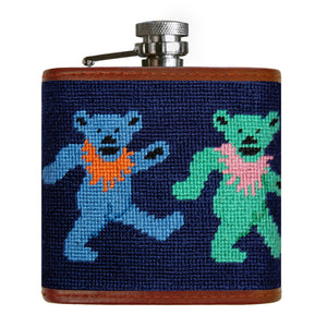 Smathers and Branson Dancing Bears Flask Dark Navy