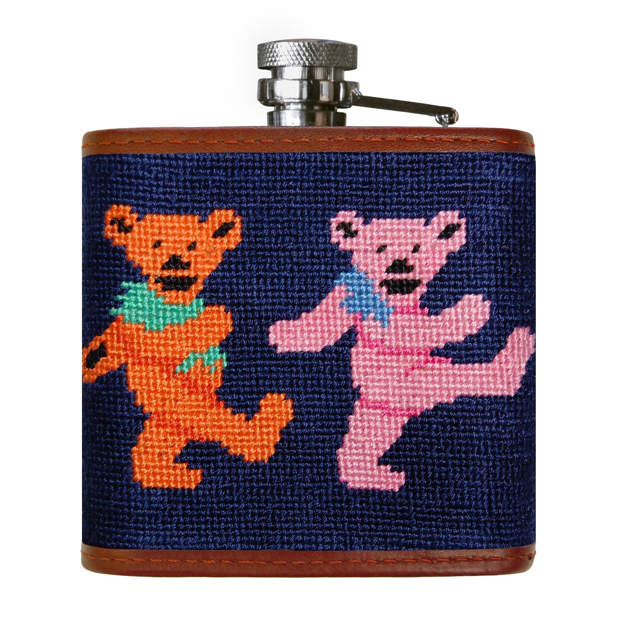 Smathers and Branson Dancing Bears Flask Dark Navy