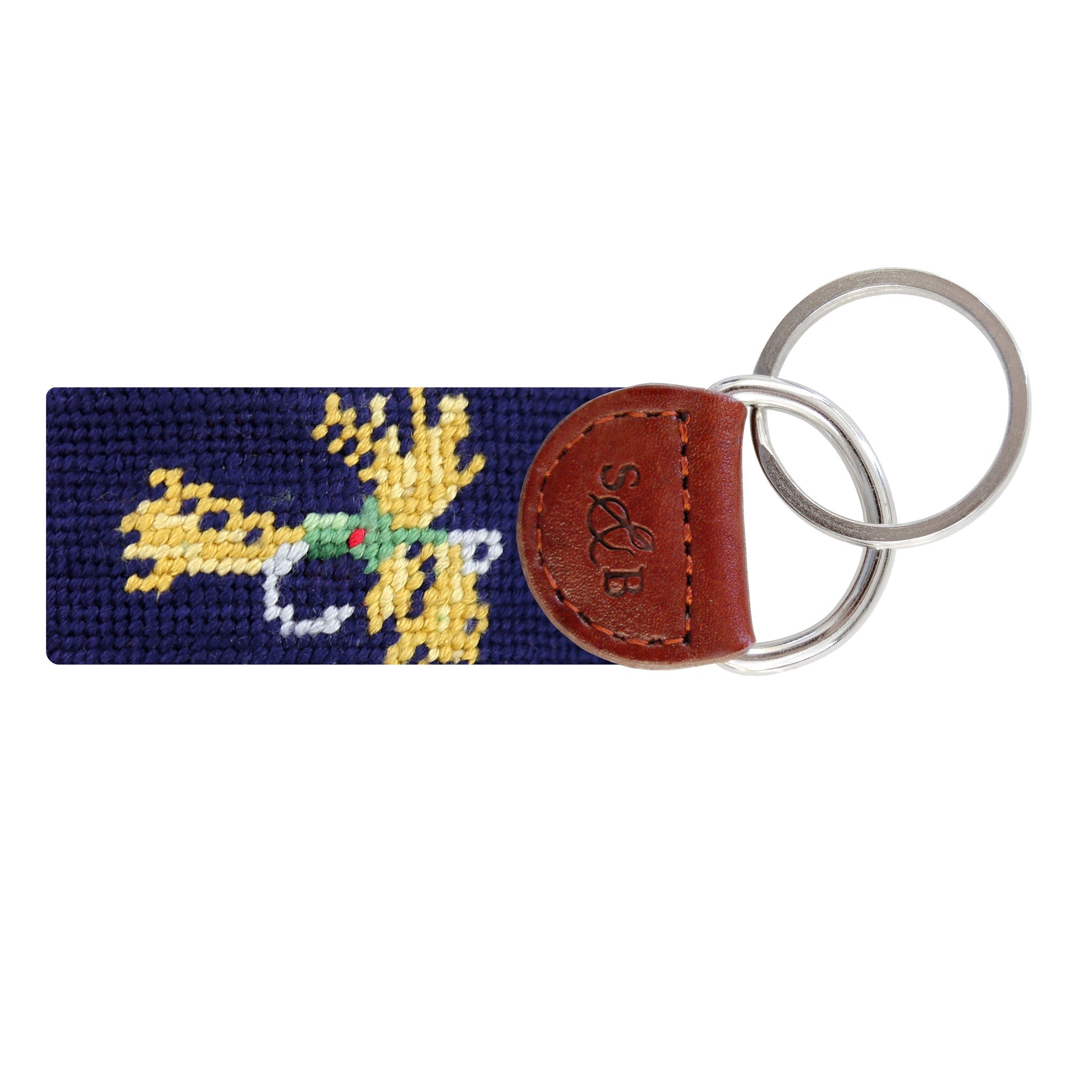 Smathers and Branson Fishing Fly Key Fob Dark Navy