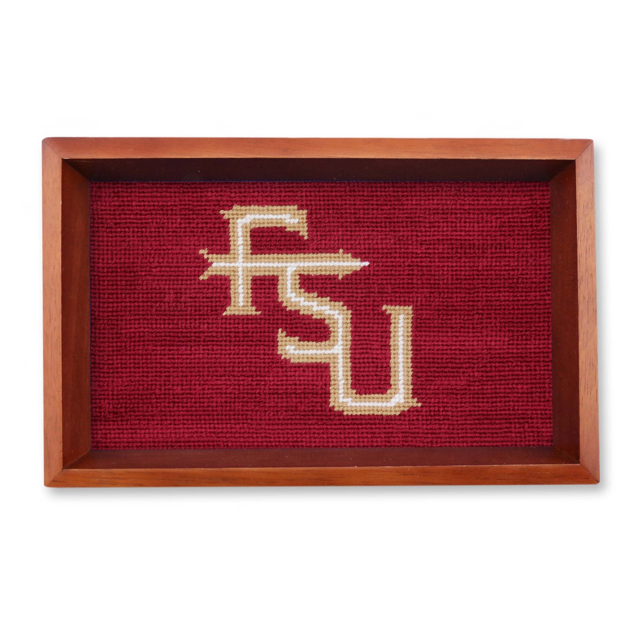 Smathers and Branson Florida State Valet Tray Garnet Chestnut Wood