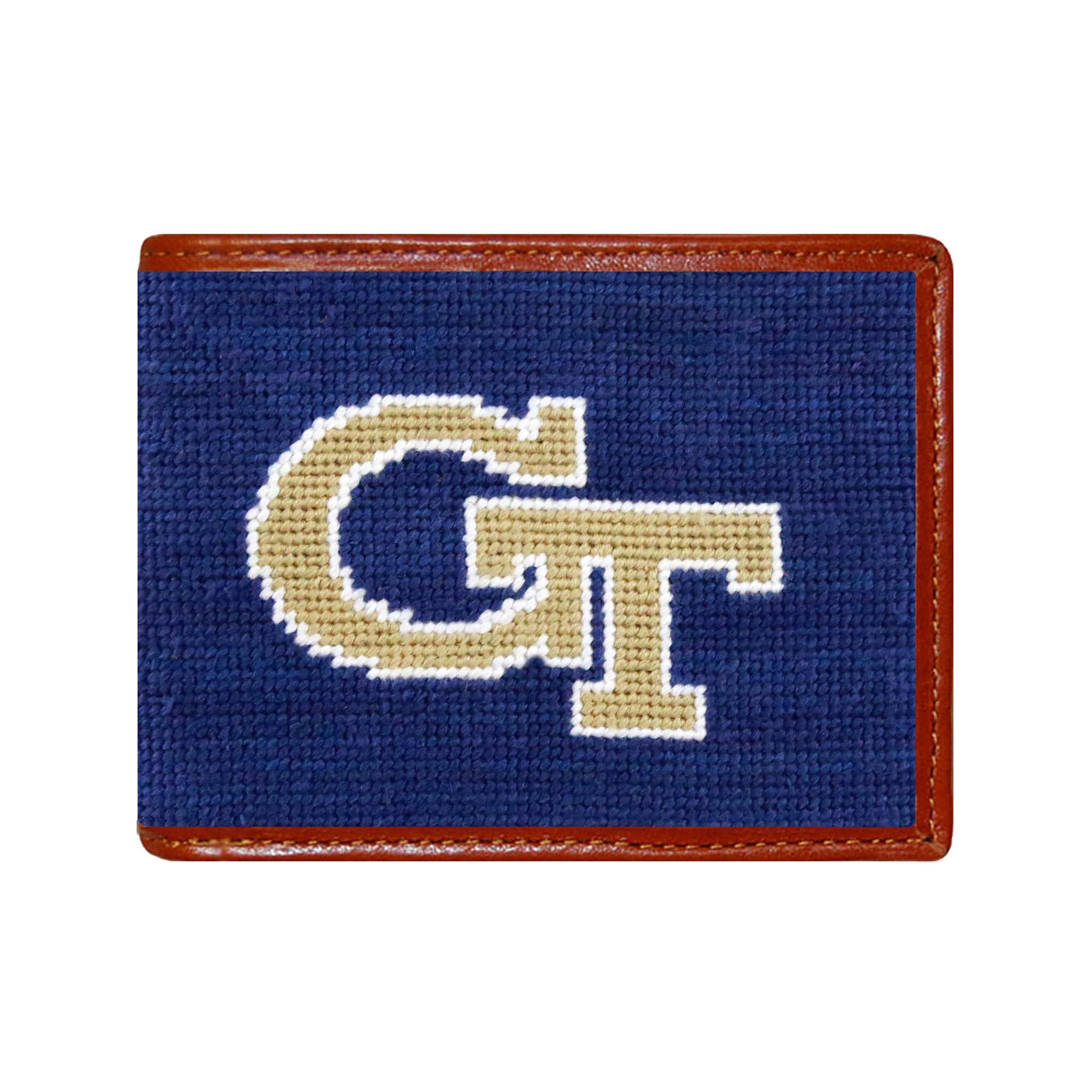 Smathers and Branson Georgia Tech Needlepoint Bi-Fold Wallet 