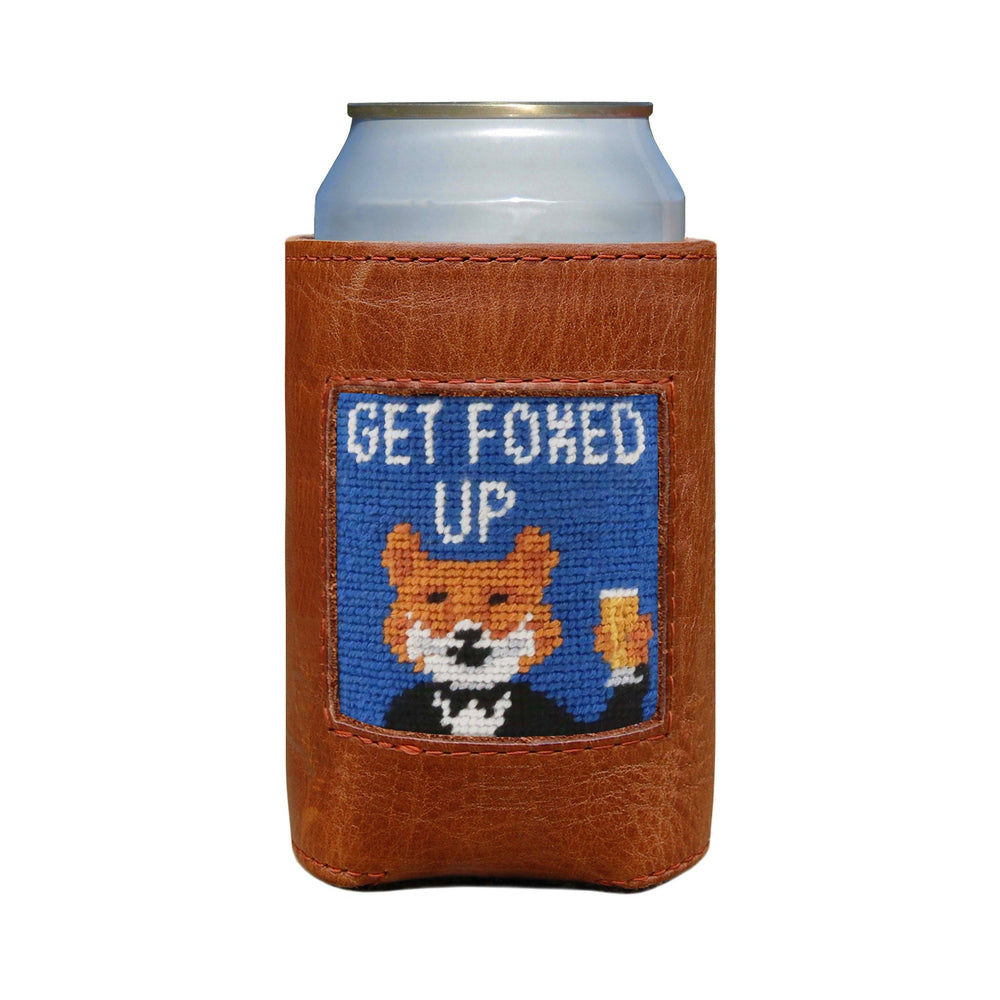 Smathers and Branson Get Foxed Up Blueberry Needlepoint Can Cooler   