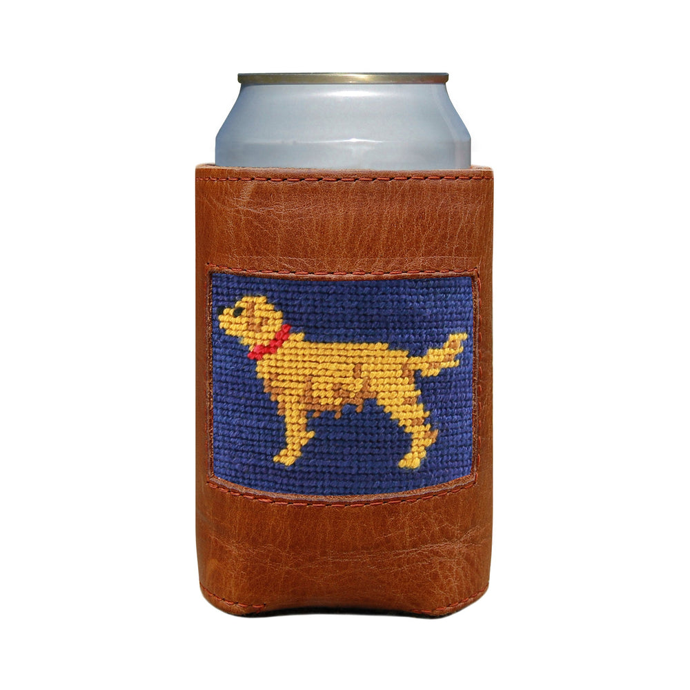 Smathers and Branson Golden Retriever Needlepoint Can Cooler   