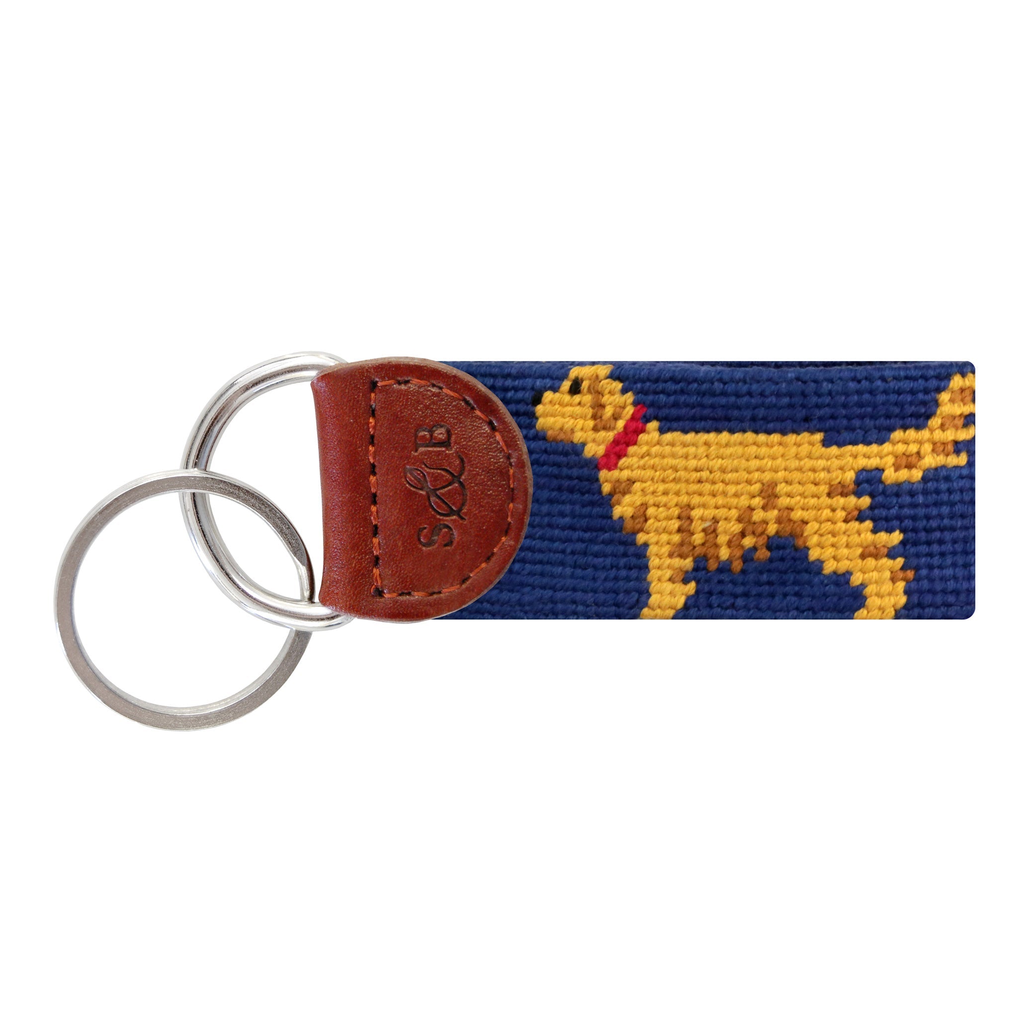 Golden Retriever Key Fob Classic Navy Smathers Branson