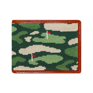 Smathers and Branson Golfers Camo Needlepoint Bi-Fold Wallet  