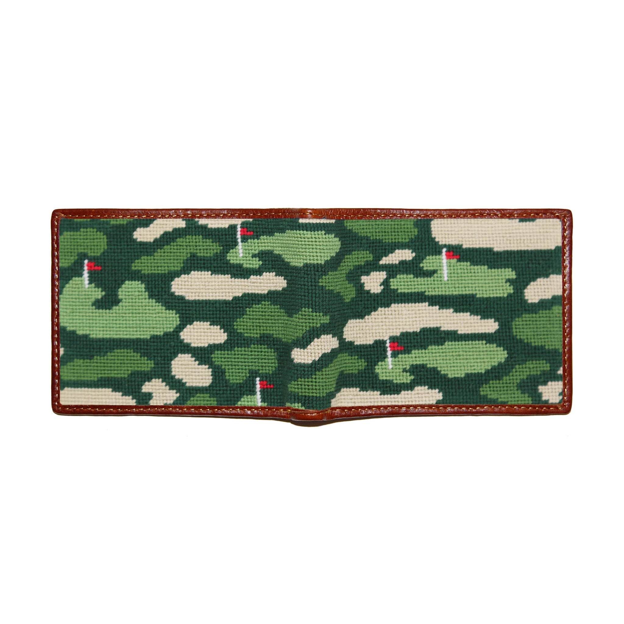 Smathers and Branson Golfers Camo Needlepoint Bi-Fold Wallet  