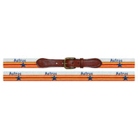 Smathers and Branson Houston Astros Cooperstown Needlepoint Belt Laid Out 