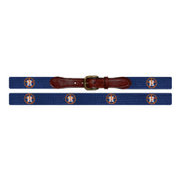 Smathers and Branson Houston Astros Needlepoint Belt Laid Out 