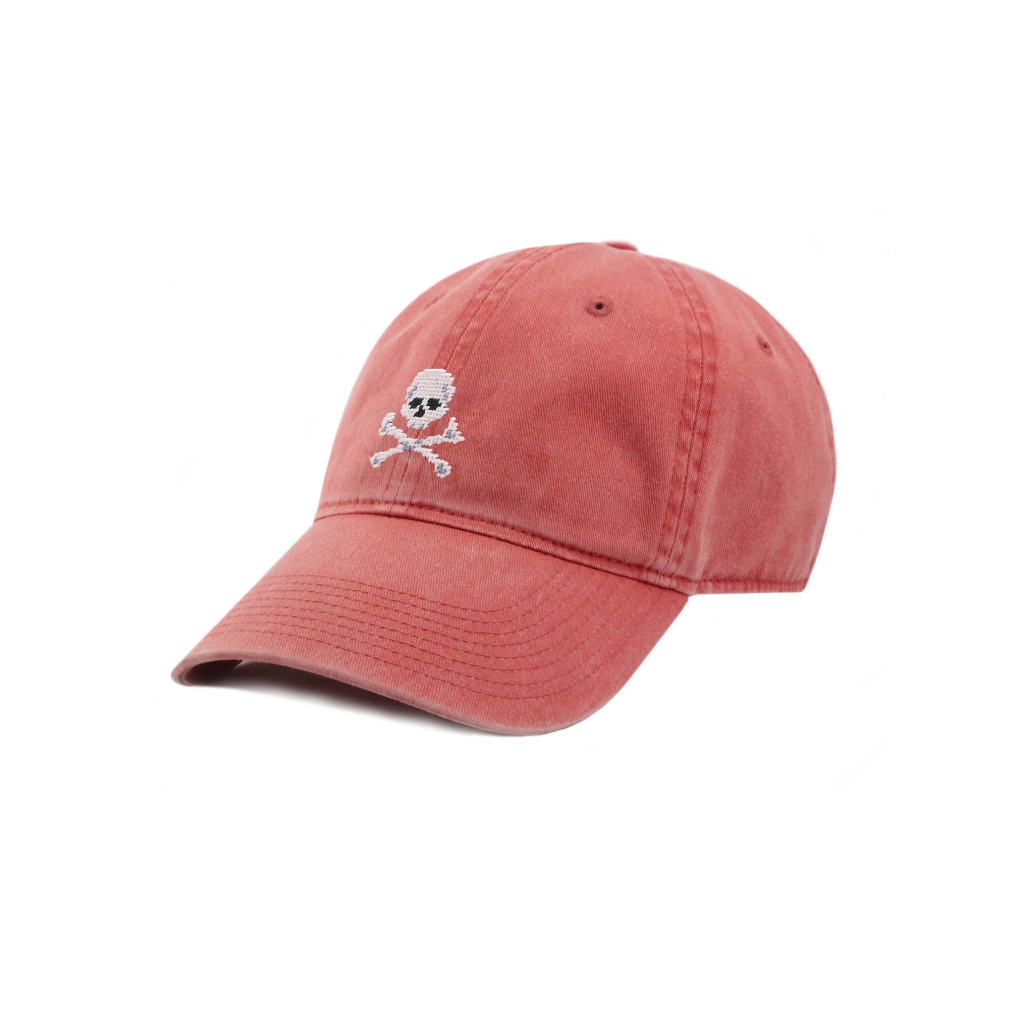 Smathers & Branson Red Skull and Crossbone Baseball Cap Hat Smathers Branson Hat Men Strap Back Skull Cross Bones  main image 4