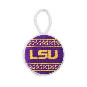 Smathers and Branson LSU Fairisle Ornament Purple
