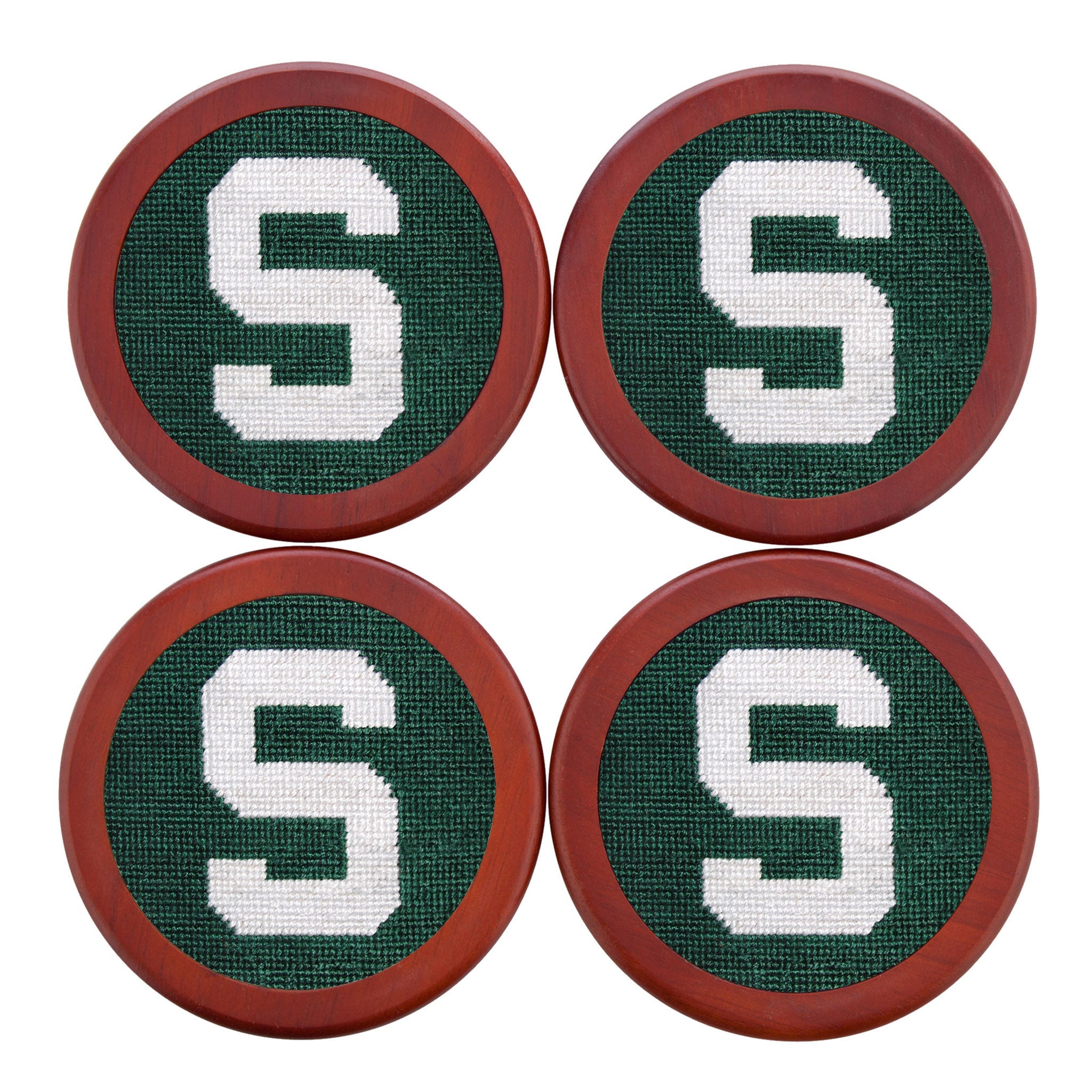 Smathers and Branson Michigan State S Coasters Dark Pine