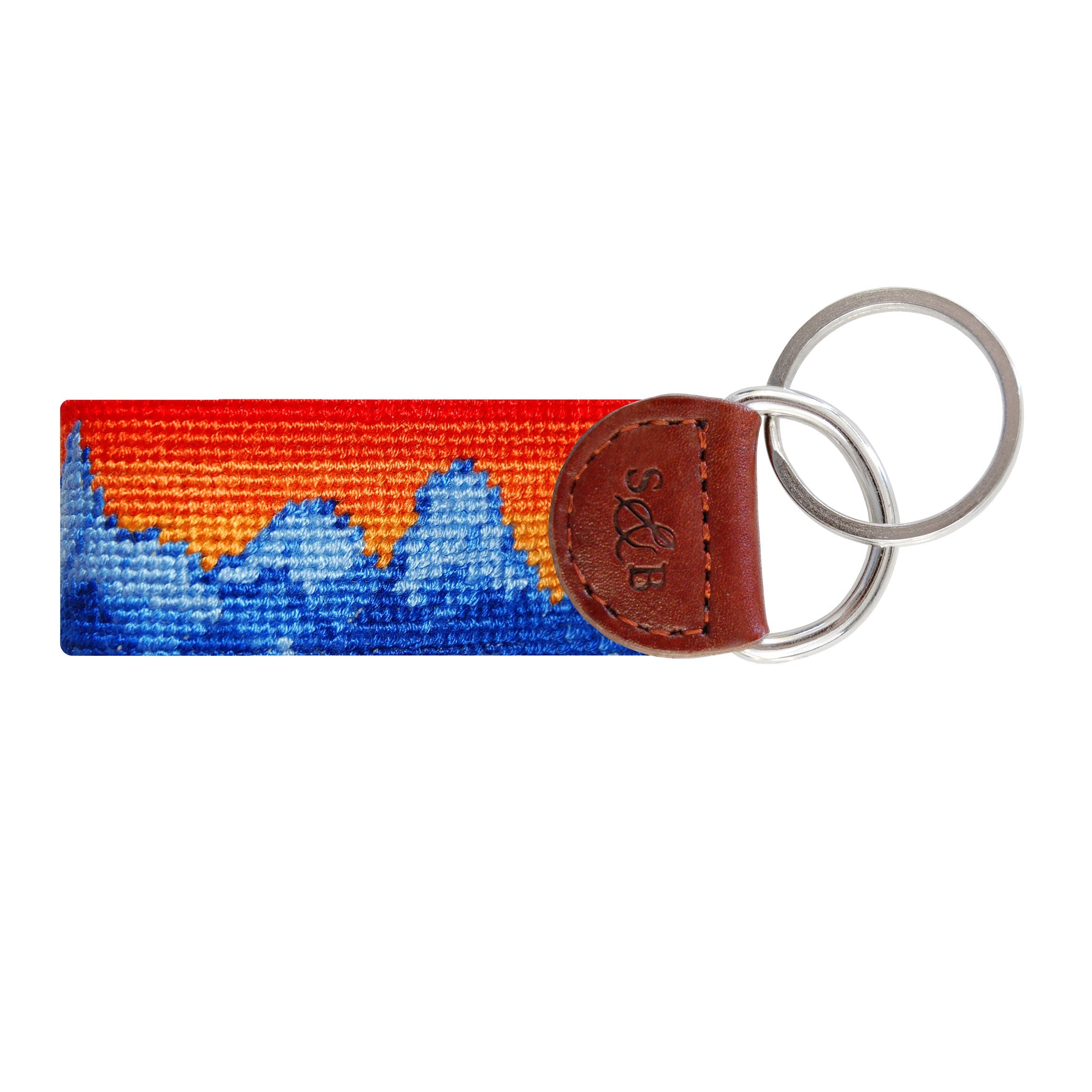 Smathers and Branson Mountain Sunset Needlepoint Key Fob Back 