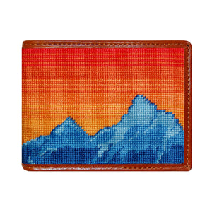 Smathers and Branson Mountain Sunset Multi Needlepoint Bi-Fold Wallet  