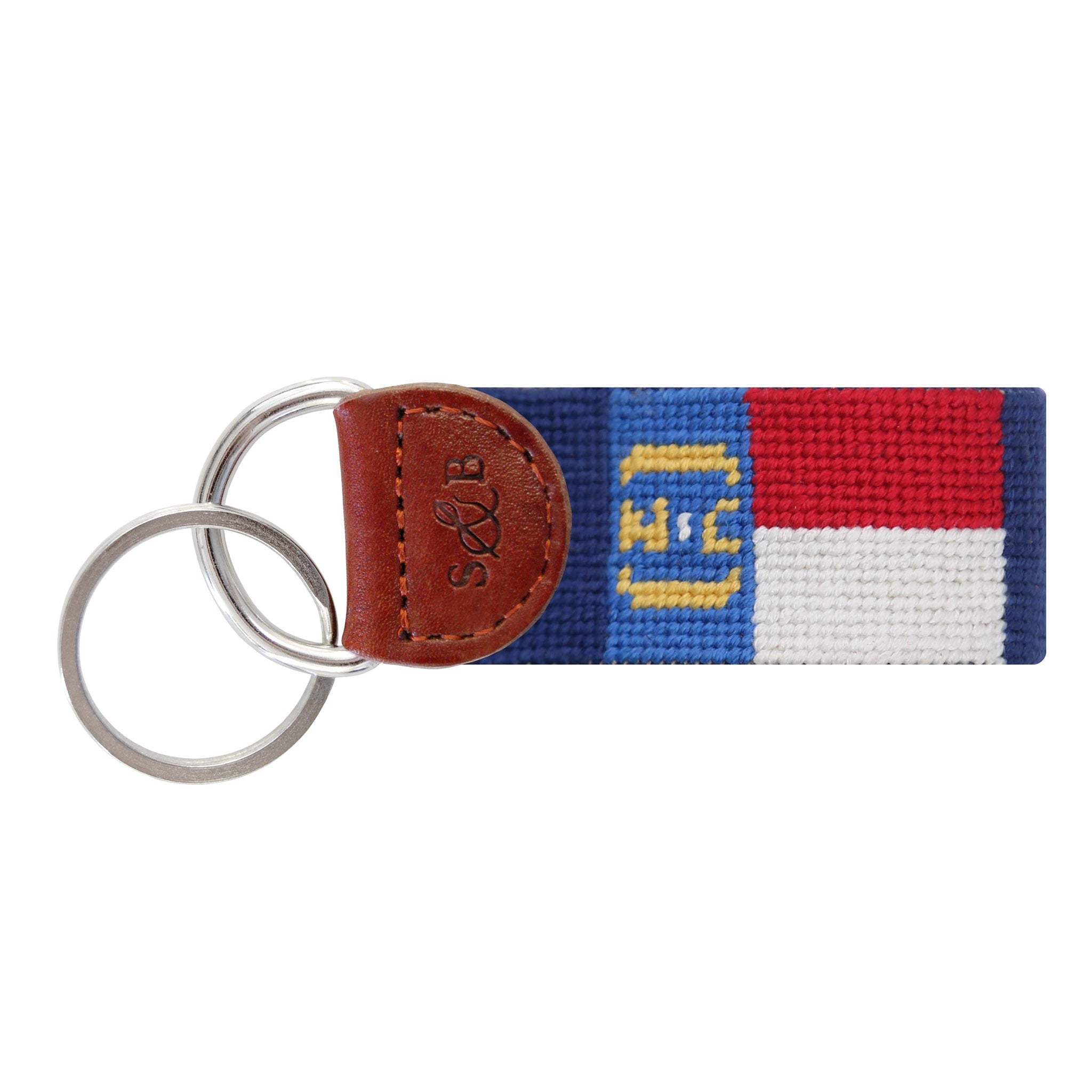 Smathers and Branson North Carolina State Flag Key Fob Classic Navy