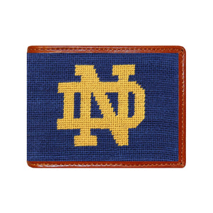 Smathers and Branson Notre Dame Needlepoint Bi-Fold Wallet 