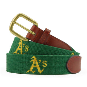 Smathers and Branson Oakland Athletics Needlepoint Belt 