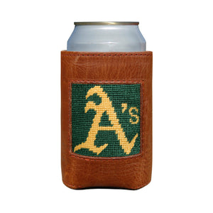 Smathers and Branson Oakland Athletics Needlepoint Can Cooler   
