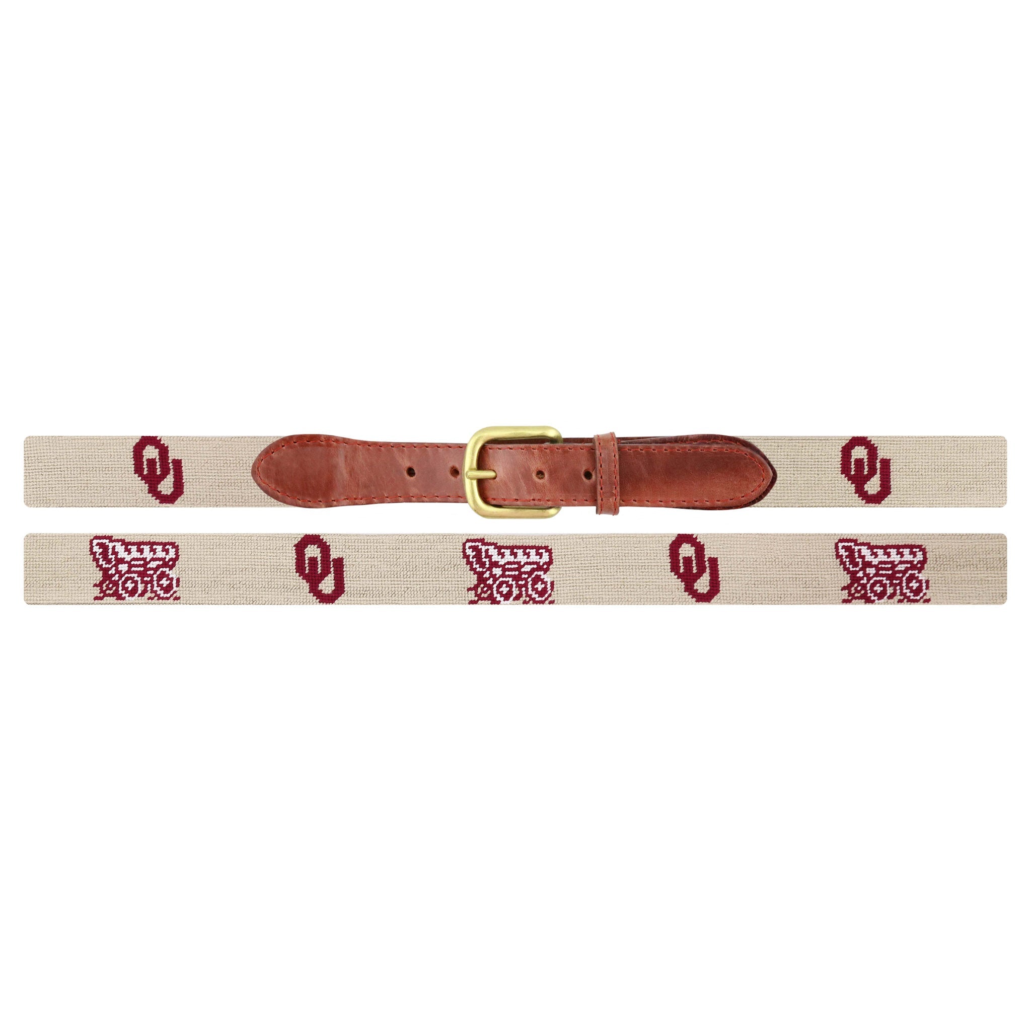 Smathers and Branson Oklahoma OU-Wagon Belt Light Khaki
