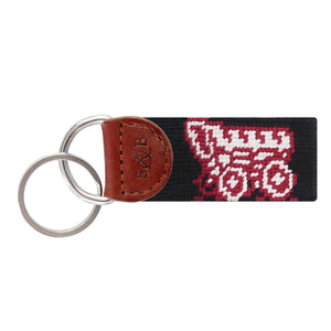 Smathers and Branson Oklahoma Wagon Needlepoint Key Fob 