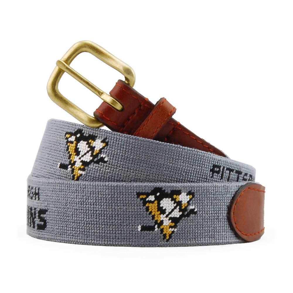 Smathers and Branson Pittsburgh Penguins Needlepoint Belt 