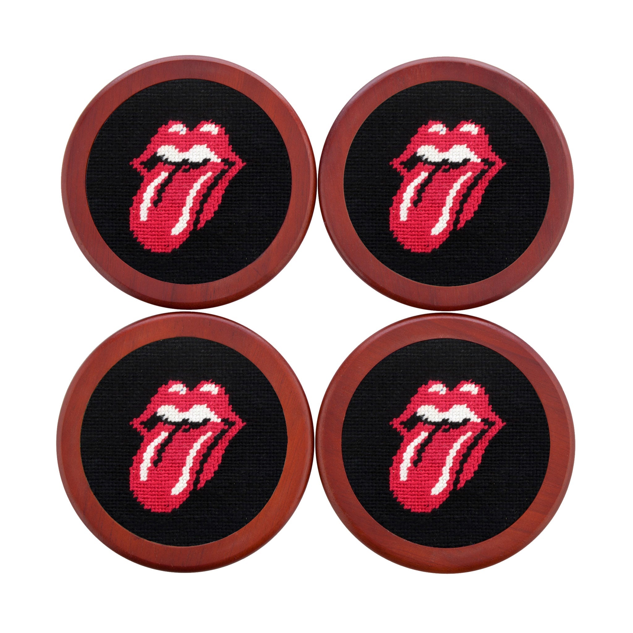 Smathers and Branson Rolling Stones Coasters Black
