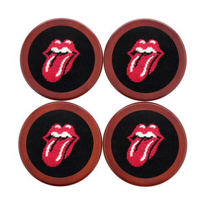 Smathers and Branson Rolling Stones Coasters Black