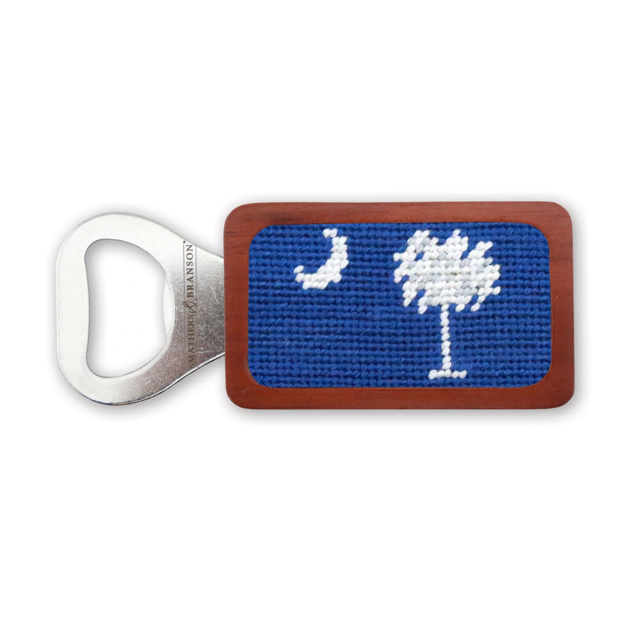 Smathers and Branson SC Flag Blueberry Needlepoint Bottle Opener  