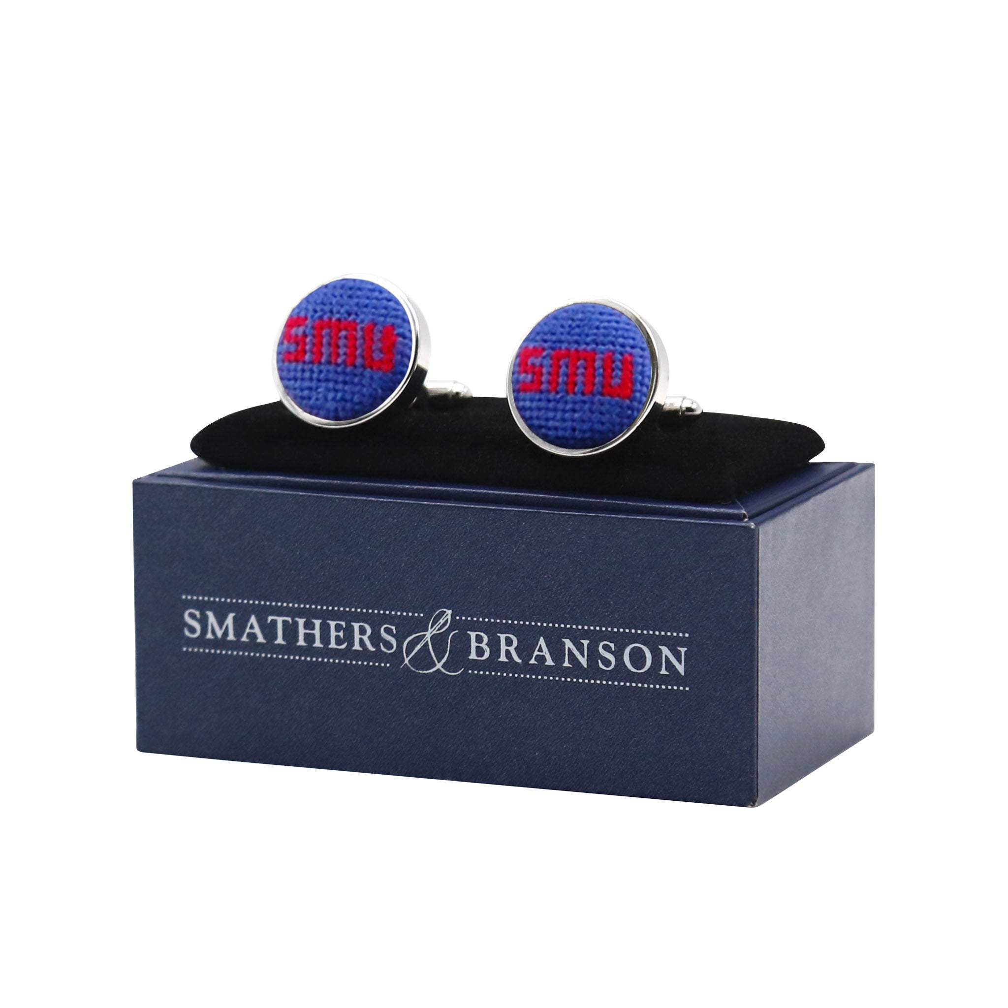 Smathers and Branson SMU Letters Cufflinks Royal