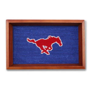 Smathers and Branson SMU Royal  Needlepoint Valet Tray  