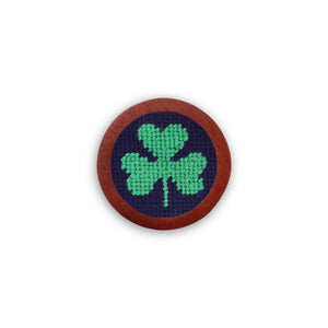 Smathers and Branson Shamrock Dark Navy Needlepoint Golf Ball Marker 