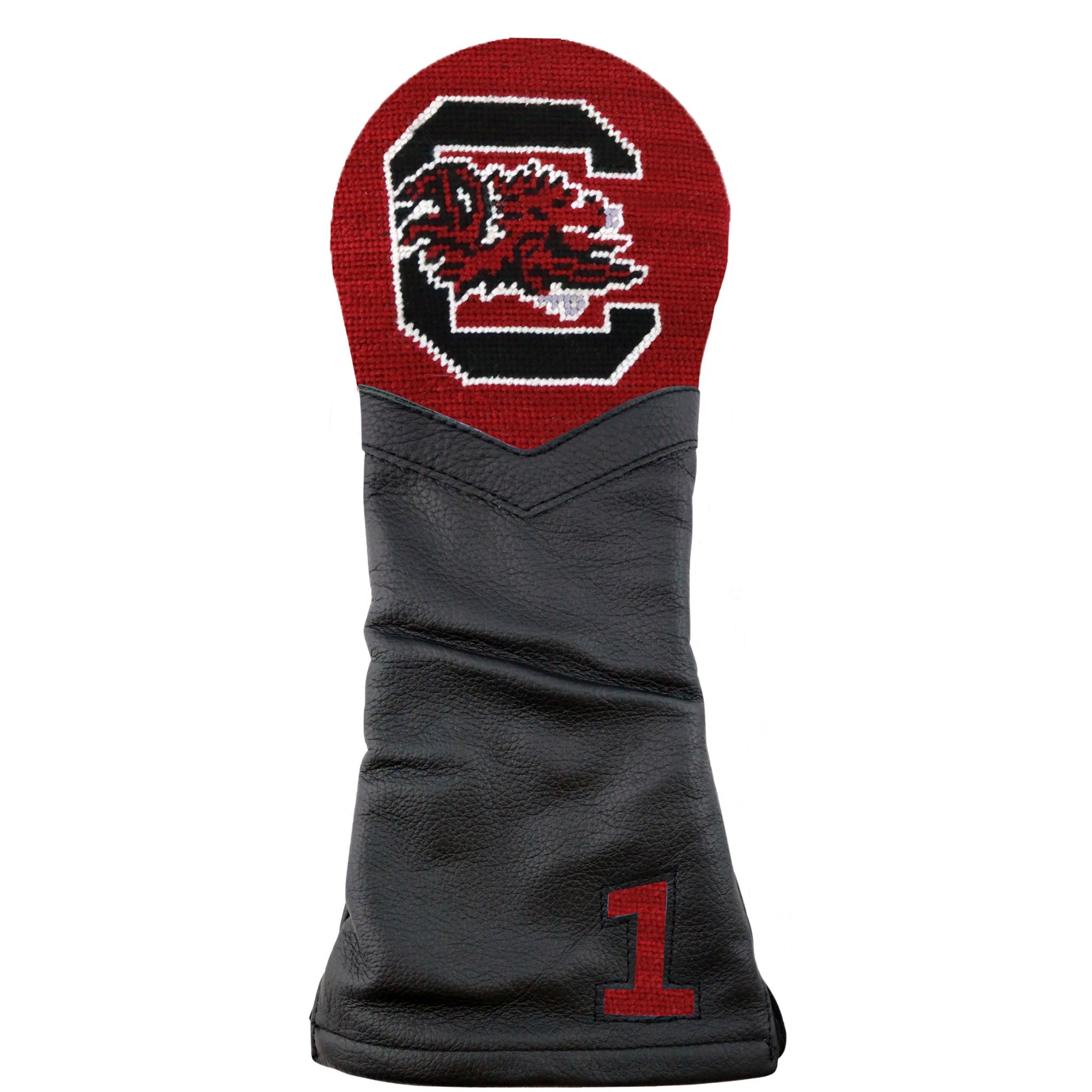 South Carolina Driver Headcover (Garnet) (Black Leather