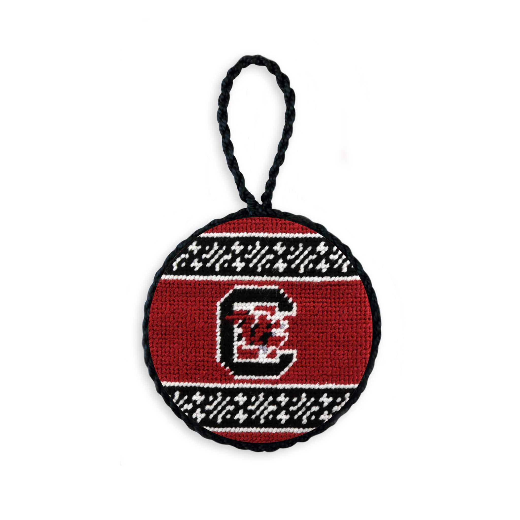 Smathers and Branson South Carolina Fairisle Ornament Garnet