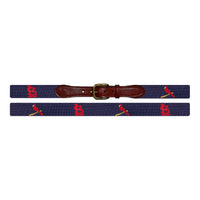 Smathers and Branson St Louis Cardinals Needlepoint Belt Laid Out 