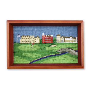 Smathers and Branson St Andrews Scene Valet Tray Chestnut Wood