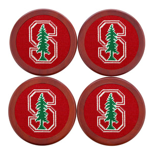 Smathers and Branson Stanford Coasters Light Garnet