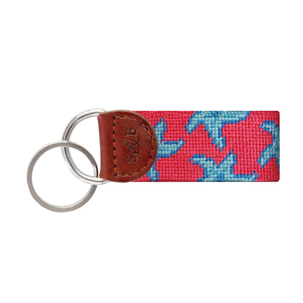 Smathers and Branson Starfish Watermelon Needlepoint Key Fob  