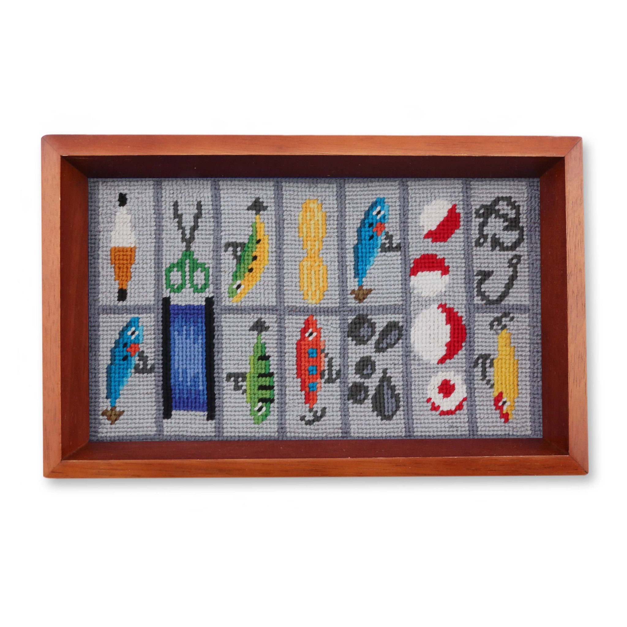 Smathers and Branson Tackle Box Valet Tray Chestnut Wood