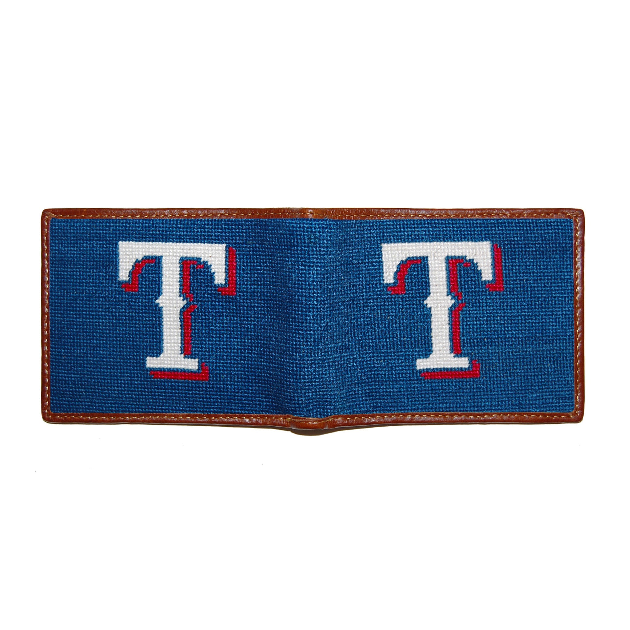 Smathers and Branson Texas Rangers Needlepoint Bi-Fold Wallet 
