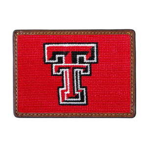 Smathers and Branson Texas Tech Needlepoint Credit Card Wallet Front side