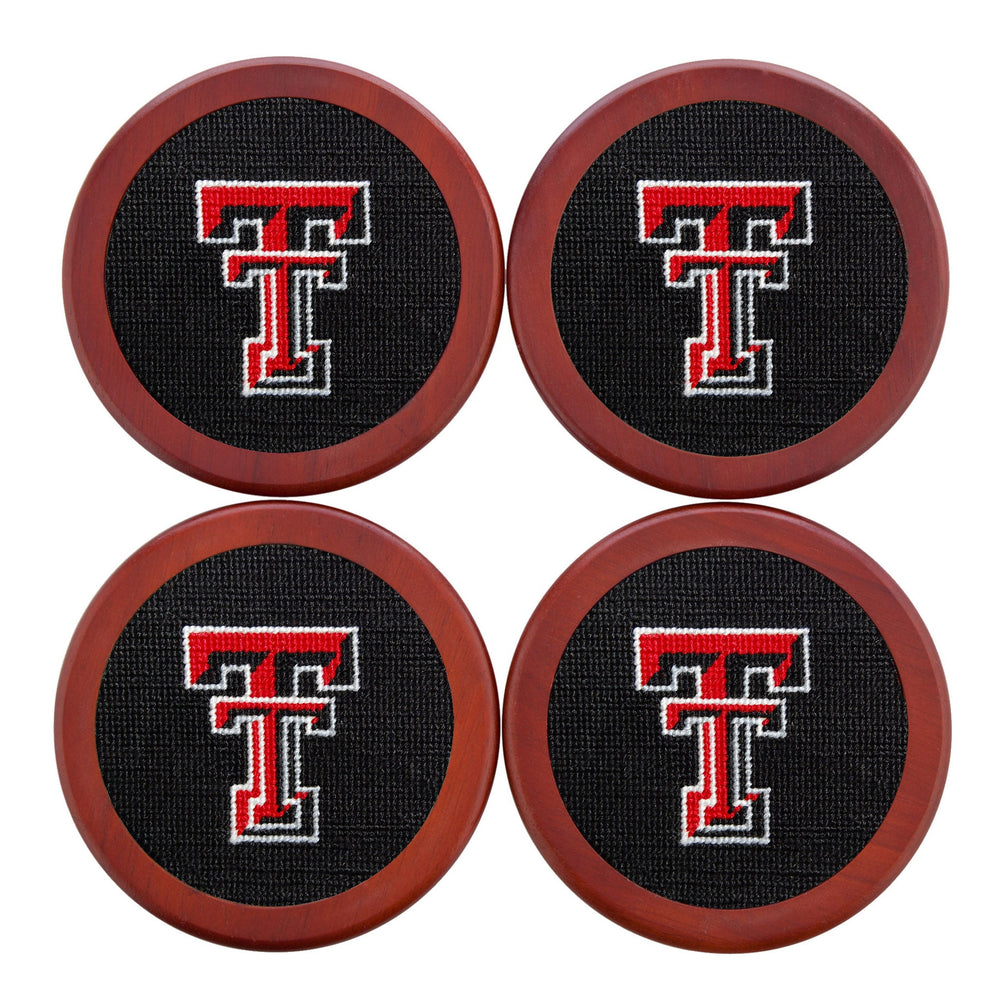 Smathers and Branson Texas Tech Needlepoint Coasters   