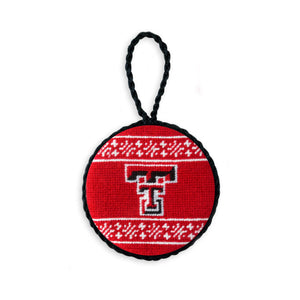 Smathers and Branson Texas Tech Fairisle Ornament Red