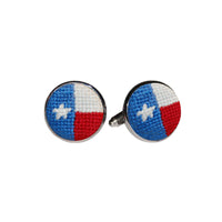 Smathers and Branson Texas Flag Multi Needlepoint Cufflinks  