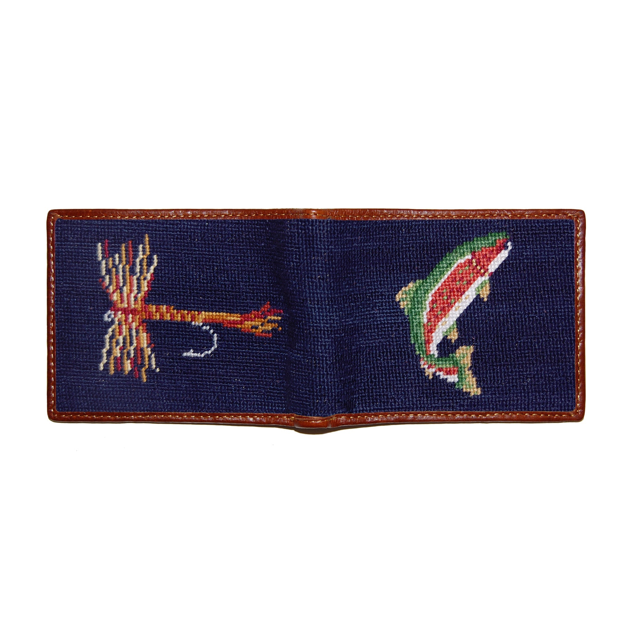 Smathers and Branson Trout and Fly Wallet Dark Navy