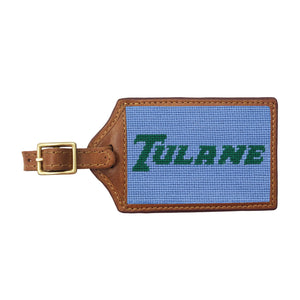 Smathers and Branson Tulane Text Luggage Tag Baby Blue