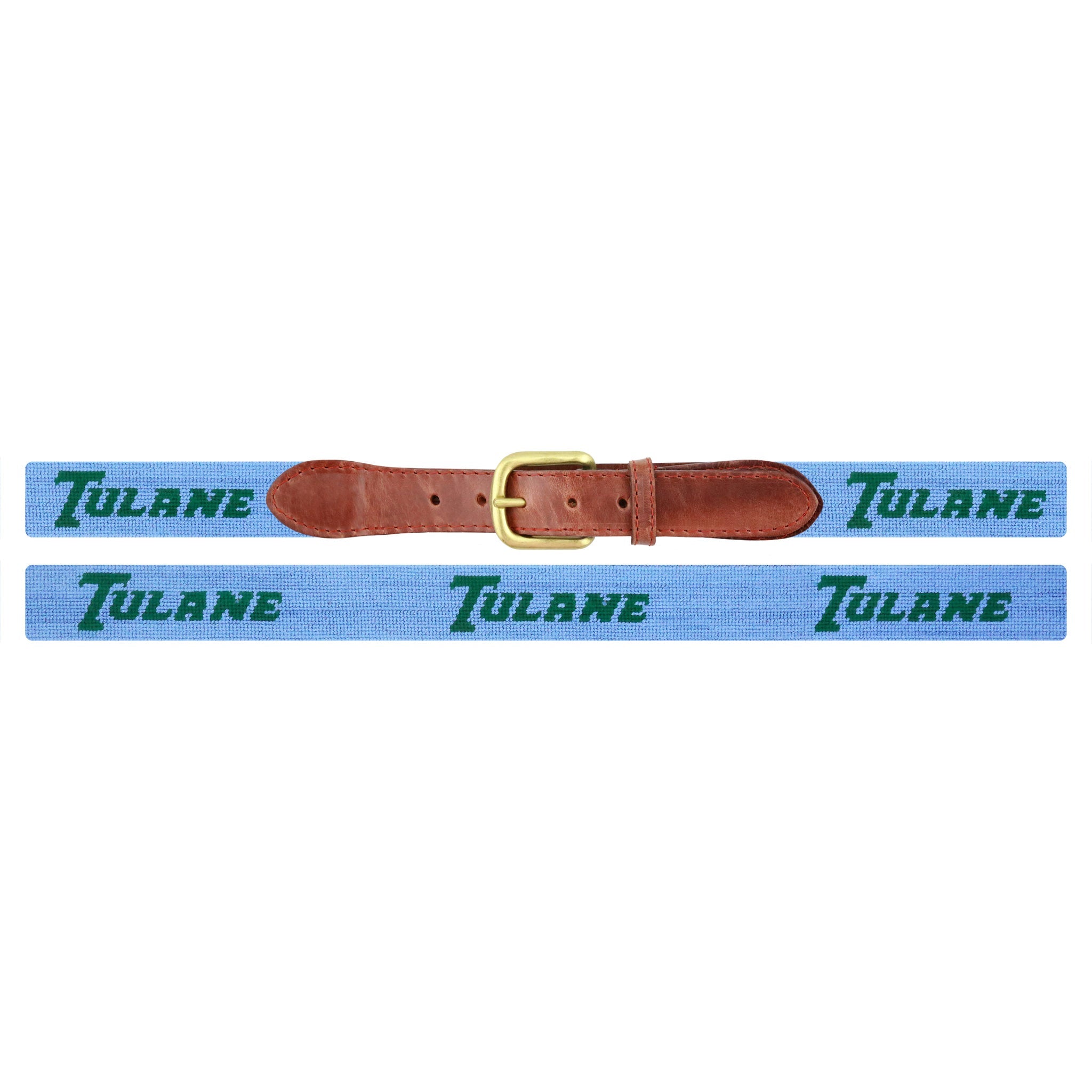Smathers and Branson Tulane Text Belt Baby Blue