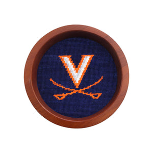 Smathers and Branson UVA Needlepoint Wine Bottle Coaster 