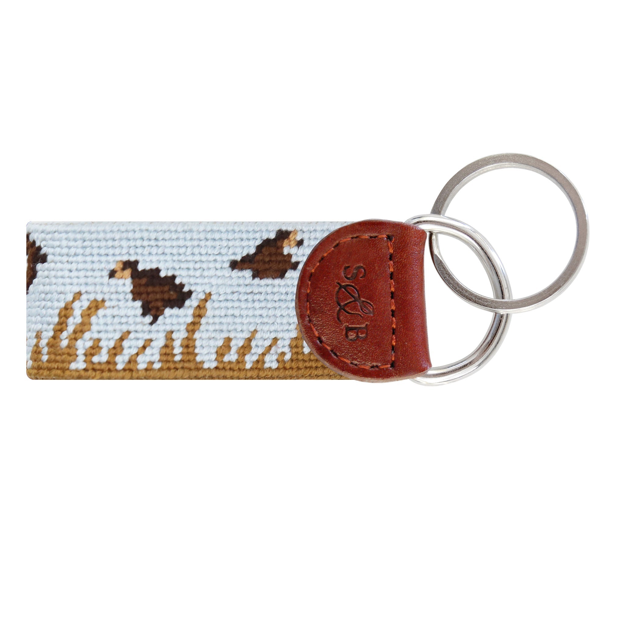 Smathers and Branson Upland Shoot Multi Needlepoint Key Fob Back 